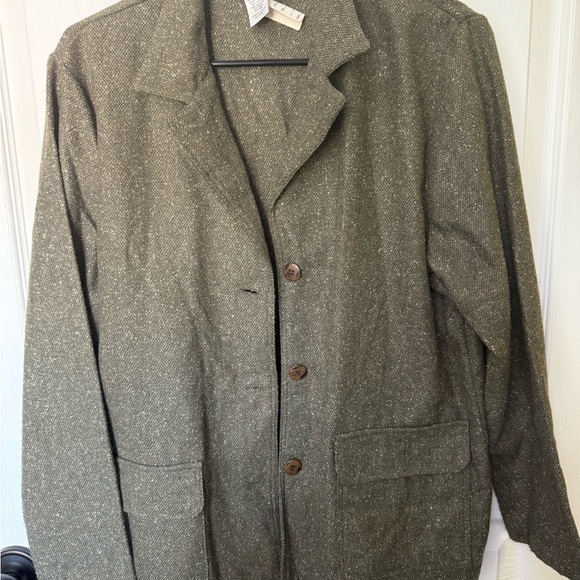 Coldwater Creek Jackets & Blazers - Coldwater Creek Green Lightweight Shirt Jacket